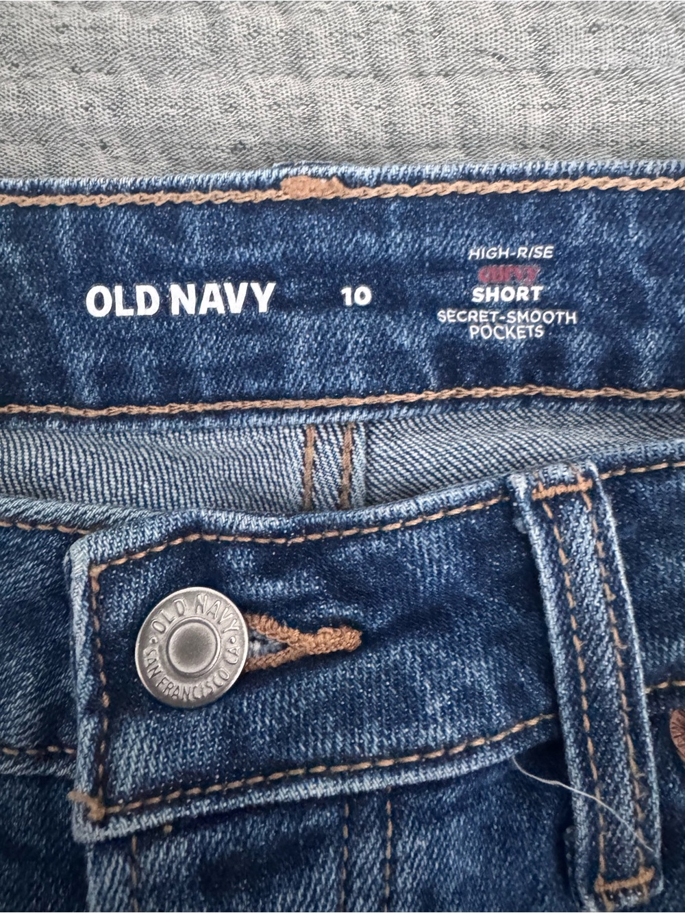 Old Navy Dark Blue Denim High-Rise Short